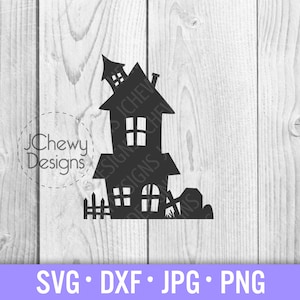 Haunted House SVG - Haunted Mansion svg - Ghost House svg - Halloween House svg - Svg, Dxf, Png, Jpg