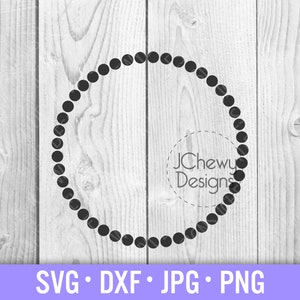 Dotted Circle Monogram SVG - Circle Border svg - Monogram Border svg - Dotted Monogram svg - Svg, Dxf, Png, Jpg
