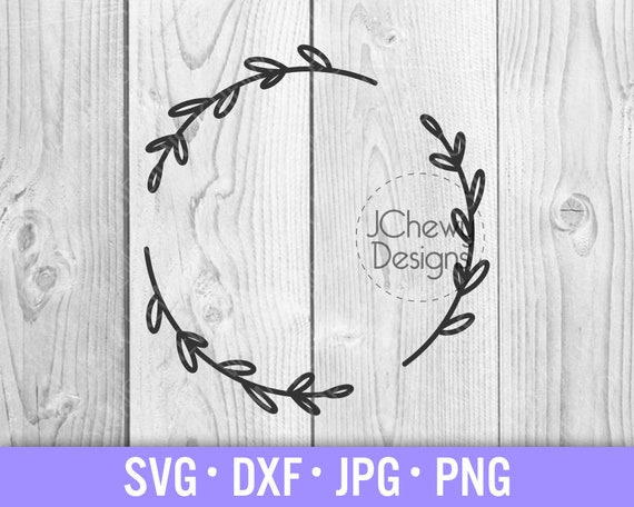 Download Branch Leaf Monogram Svg Leaf Wreath Svg Monogram Border Etsy