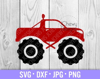 Monster Truck SVG - Baby Boy svg - Camión para niños svg - Camión svg - Svg, Dxf, Png, JPG