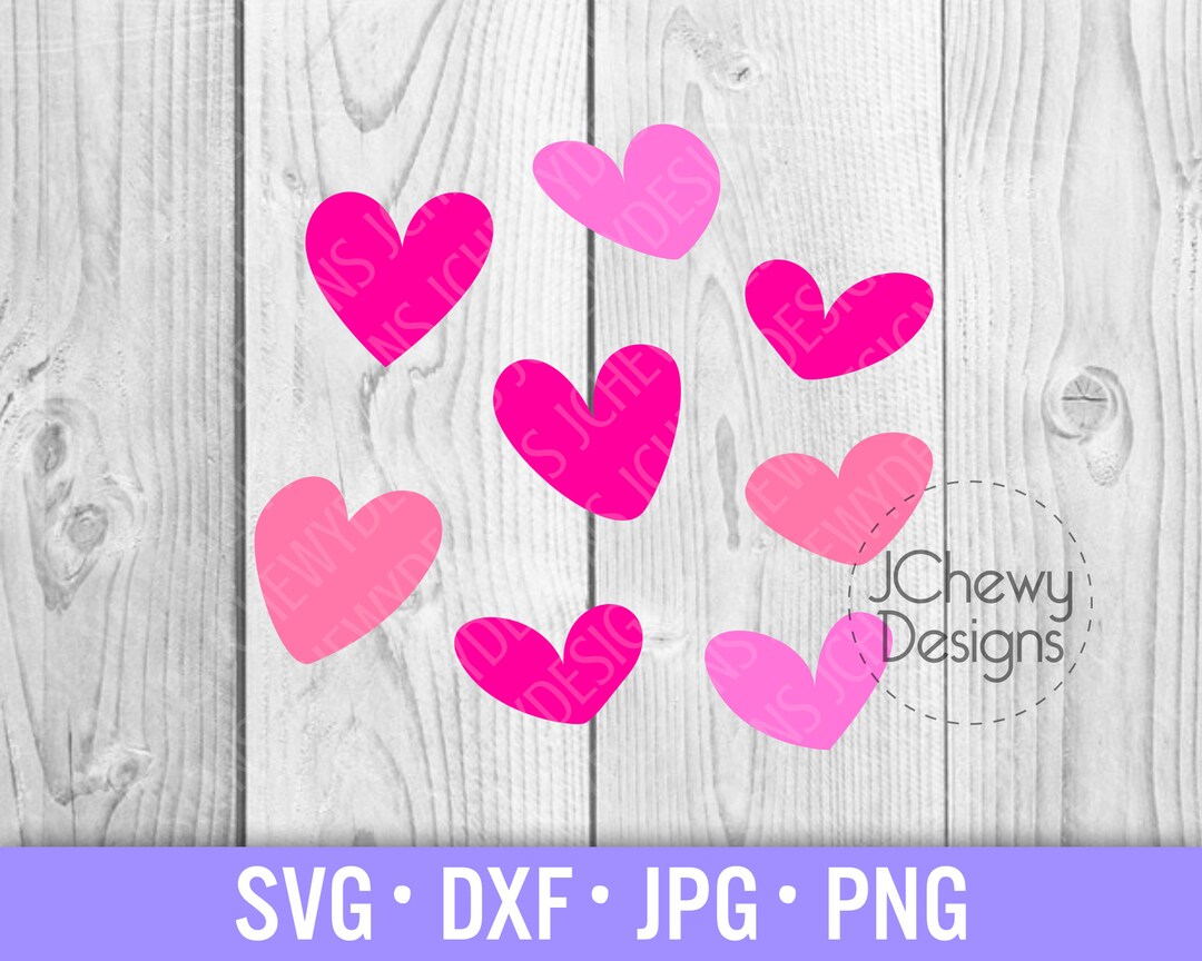 Hand Drawn Hearts SVG - Heart Svg - Valentines Day Svg - Love Svg - Svg ...