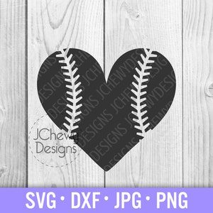 Baseball Heart SVG - Heart svg - Baseball svg - Heart Baseball svg - Svg, Dxf, Png, Jpg
