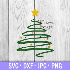 Kritzelei Weihnachtsbaum SVG - Weihnachtsbaum svg - Weihnachtssvg - Xmas svg - Svg, Dxf, Png, Jpg