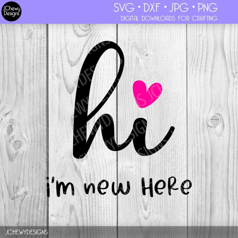 Download New Baby SVG Onesie svg Hi I'm New Here svg Hello | Etsy