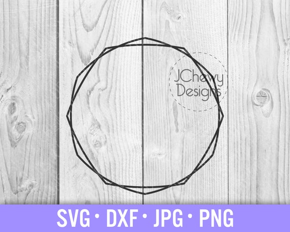 Download Rounded Hexagon Border Svg Monogram Frame Svg Circle Etsy
