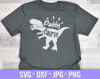 Daddy Saurus SVG - Dad svg - Dad Life svg - Dinosaur Dad svg - Svg, Dxf, Png, Jpg