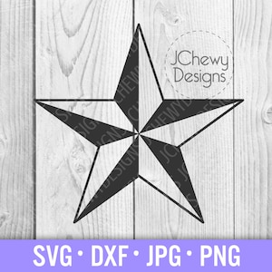 陰影付き星 SVG - テキサス星 SVG - 農家 SVG - 家 SVG - SVG、Dxf、Png、Jpg