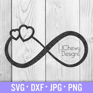 Infinity Loop Hearts SVG - Infinity Loop svg - Endless Love svg - Endless Loop Heart svg - Svg, Dxf, Png, Jpg