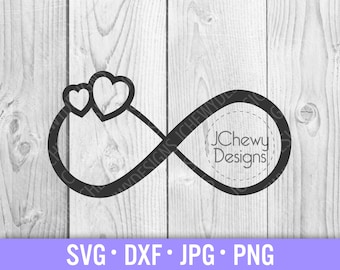 Infinity Loop Hearts SVG - Infinity Loop svg - Endless Love svg - Endless Loop Heart svg - Svg, Dxf, Png, Jpg