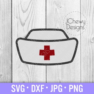 Krankenschwester Hut SVG - Nurse Life svg - Krankenschwester svg - Krankenschwester Symbol svg - Svg, Dxf, Png, Jpg