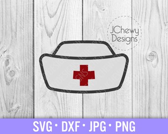 Verpleegster Hoed SVG - Nurse Life svg - Verpleegkundige svg - Verpleegster Symbool svg - Svg, Dxf, Png, Jpg