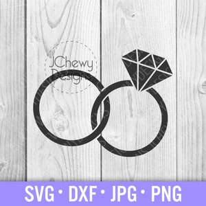 結婚指輪 SVG - 結婚指輪 SVG - 結婚式 SVG - 花嫁 SVG - SVG、Dxf、Png、Jpg