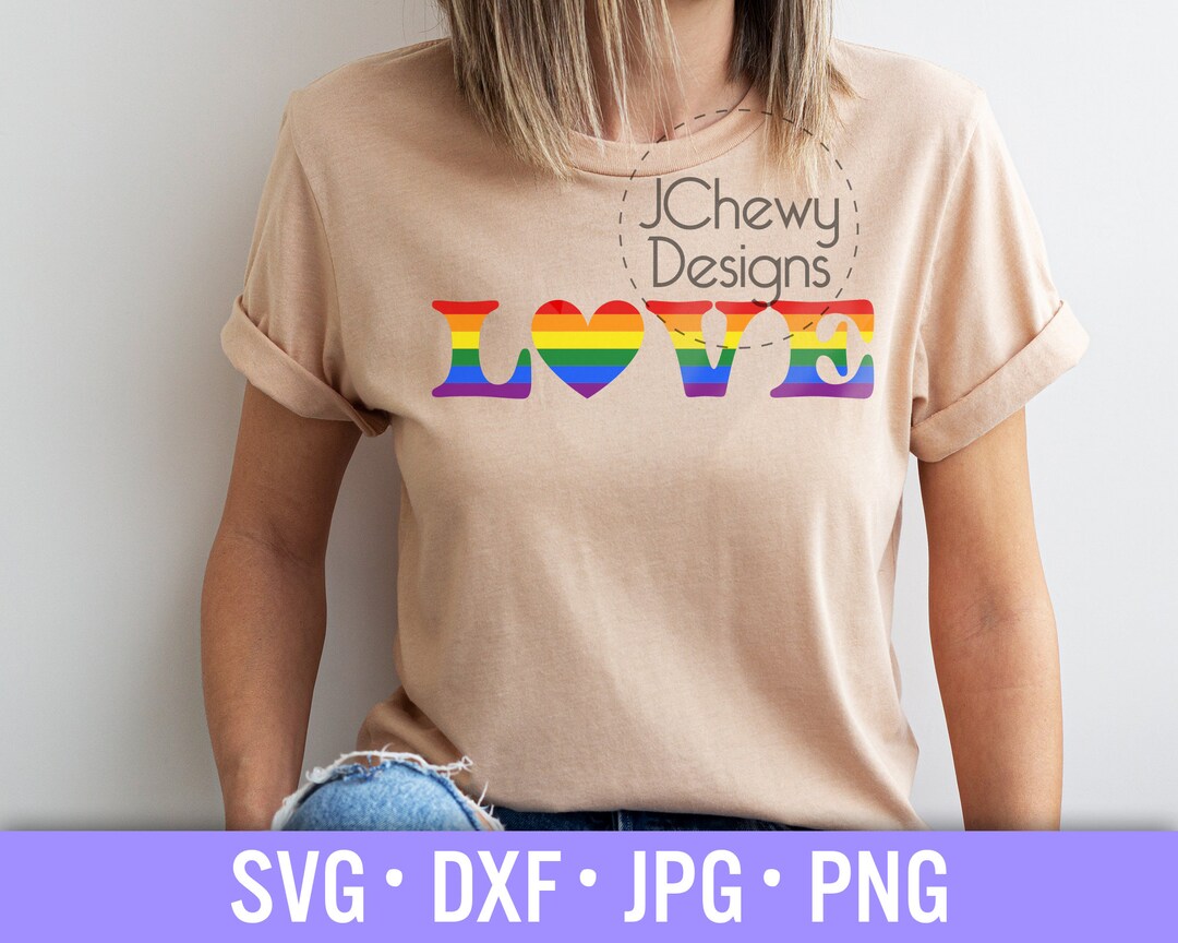 Pride Rainbow Love Text SVG - Rainbow Heart Svg - Pride Love Text Svg ...