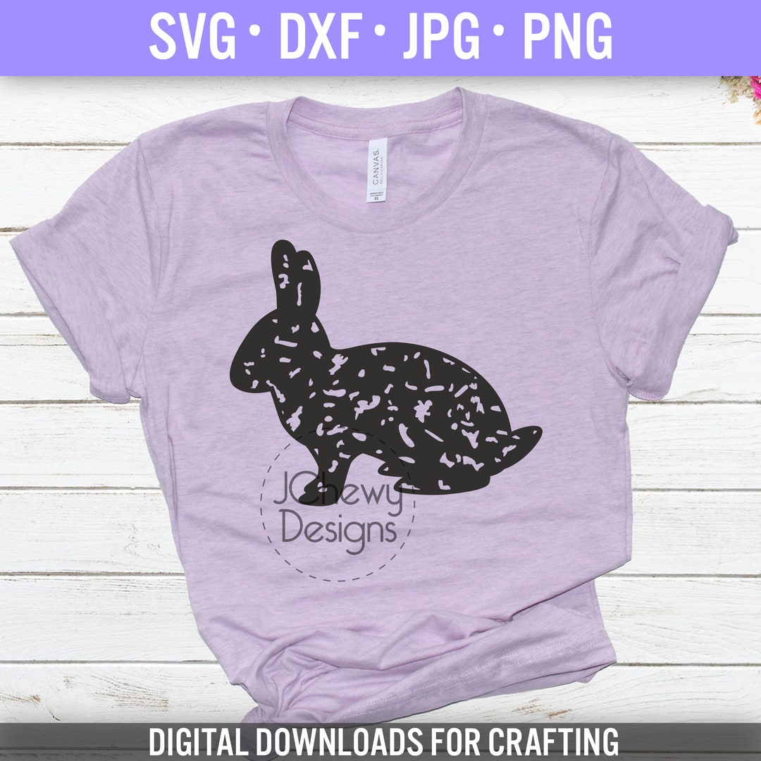 Distressed Rabbit SVG - Easter Svg - Bunny Svg - Rabbit Svg - Svg, Dxf ...