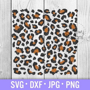 May include: A digital design featuring a black and orange leopard print pattern. The design is perfect for crafting projects, such as creating t-shirts, mugs, or phone cases.