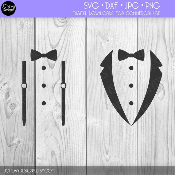 Tuxedo SVG Bow Tie svg Suspenders svg Wedding svg Svg | Etsy