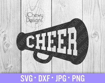 Cheer Megaphone SVG - Cheer svg - Cheer Mom svg - Cheerleading svg - Svg, Dxf, Png, Jpg