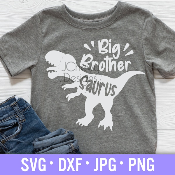 Big Brother Saurus SVG - Brothers svg - Brother Shirt svg - Older Brother svg - Svg, Dxf, Png, Jpg