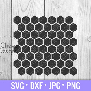 Honingraat patroon SVG - zeshoekig patroon svg - diamant patroon svg - bijenpatroon svg - svg, dxf, png, jpg