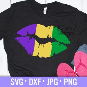 Mardi Gras Lips SVG - Mardi Gras svg - Mardi Gras Kiss svg - Louisiana svg - Svg, Dxf, Png, Jpg