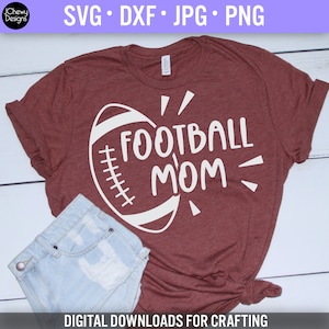 フットボールママ SVG - スポーツママ svg - フットボールシャツ svg - レディースフットボールシャツ svg - Svg、Dxf、Png、Jpg