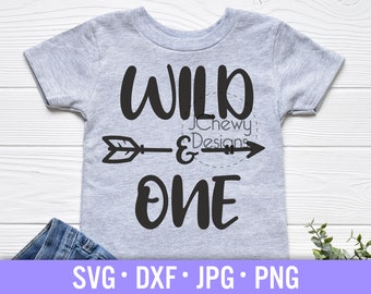 Wild & One SVG - Erster Geburtstag svg - 1. Geburtstag svg - Wild One svg - Svg, Dxf, Png, Jpg