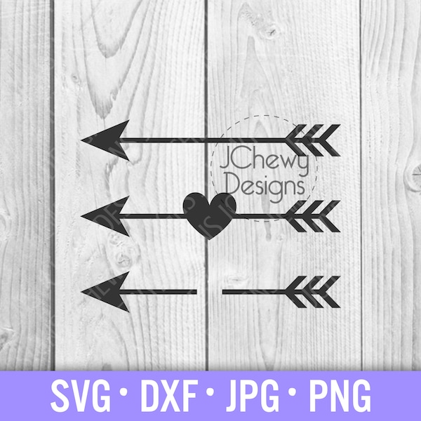 Split Heart Arrow SVG - Split Arrow svg - Arrow Monogram svg - Arrow through Heart svg - Svg, Dxf, Png, Jpg
