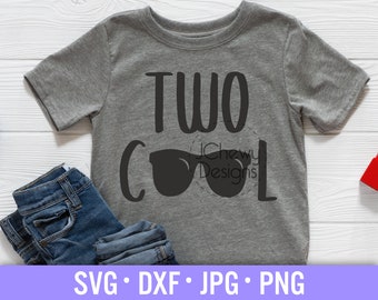 2nd Birthday SVG - Two Cool svg - Birthday svg - Second Birthday svg - Svg, Dxf, Png, Jpg