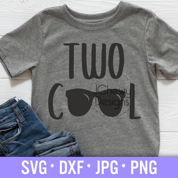 2nd Birthday SVG - Two Cool svg - Birthday svg - Second Birthday svg - Svg, Dxf, Png, Jpg