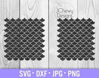 Patrón de Escamas de Sirena SVG - Sirena svg - Escalas svg - Disfraces de Halloween svg - Svg, Dxf, Png, Jpg