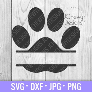 Paw Monogram SVG - Pet Monogram svg - Paw Print svg - Dog Paw  svg - Svg, Dxf, Png, Jpg