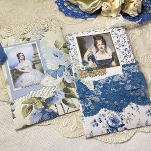 Flip pocket, paperclipped pocket | two-piece journal ephemera set | pockets folders cards for junk journals