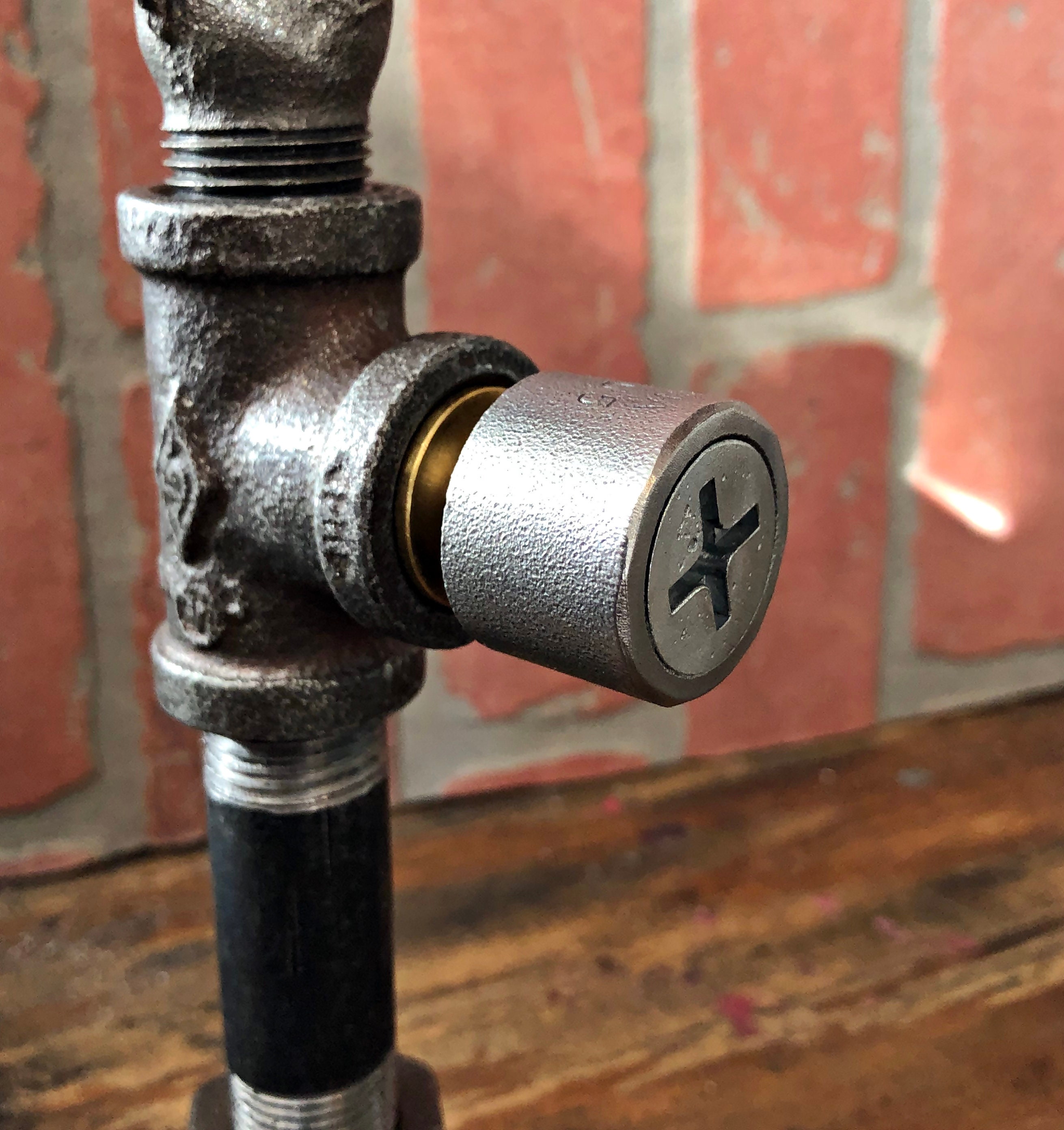 Iron Pipe Light Switch / Industrial Steampunk Lamp Parts / rotary knob