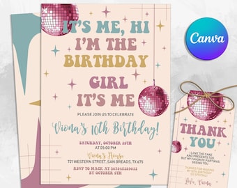 In My Birthday Era Invitation, Friendship Bracelet Invitation, Teen Birthday Girl Music Party Invite, Purple Blue Eras Party, Editable Canva