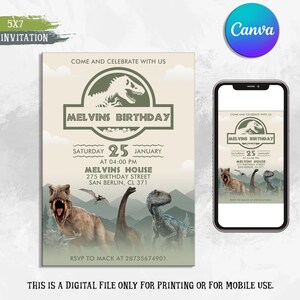 Editable Dinosaur Invitation, DInosaur Birthday Party Invitation, Dinosaur World Invite, T-Rex Party Invite, Jurassic 1st 3rd 5th Birthday, T-rex party invite,dinosaur invite,T Rex Birthday,Three rex birthday,Three rex,Dinomite party,Dinosaur Party Card,Dino Boy birthday,Dinosaur Birthday,Jurassic Birthday,Dinosaur Park Invite,Dinosaur invitation,Editable Template,