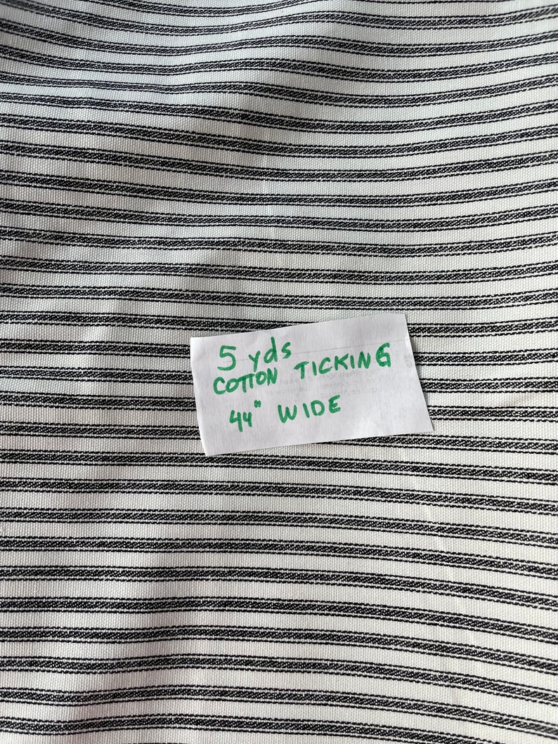 Black and White Striped Cotton Fabric Heavy Cotton. Free Shipping Etsy