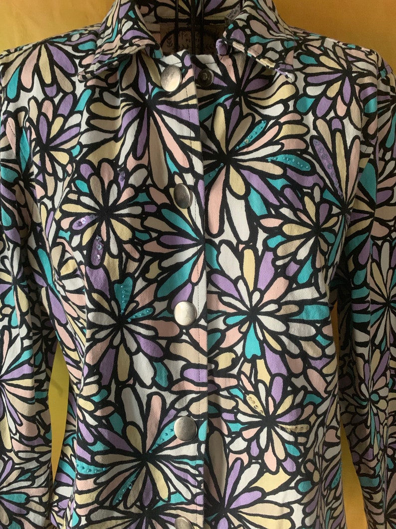 Lifestyle Petite Flower Hippie Jacket Size Medium