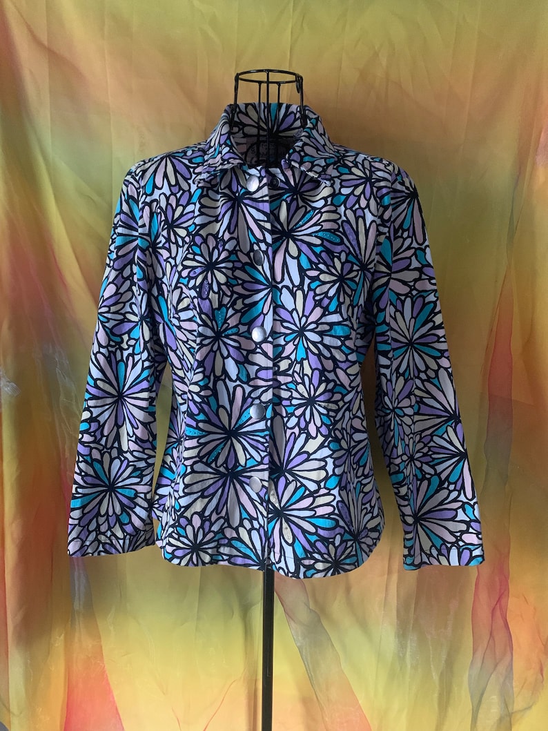 Lifestyle Petite Flower Hippie Jacket Size Medium