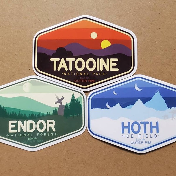 Star Wars National Park Sticker Set