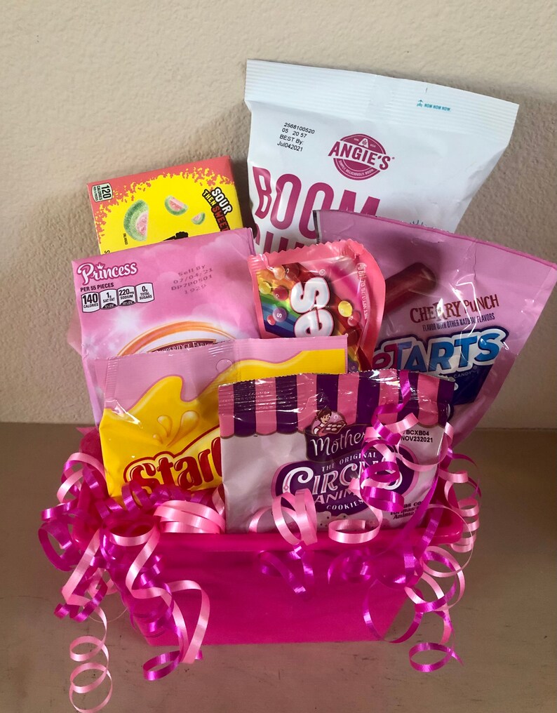 Color Themed Gift Basket Snack Basket Thank You Thinking Etsy