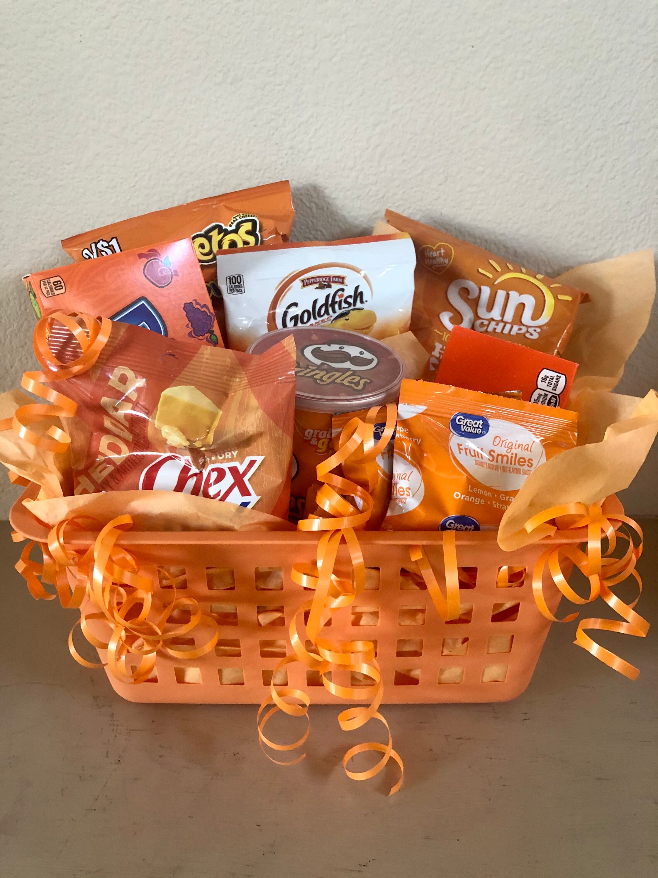 Color Themed Gift Basket Snack Basket Thank You Thinking Etsy
