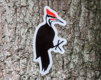 Woodpecker Glossy Vinyl Sticker, Bird Sticker, Cute Stickers, Waterbottle Sticker, Laptop Sticker, Hydroflask Sticker, Woodpecker