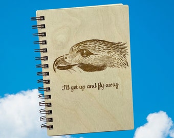 Personalized Red-tailed Hawk Journal, Recipe Book, Sketchbook, Travel Journal, Wedding Gift, Deadhead,  Hawk, Friendsgiving, Holiday Gift