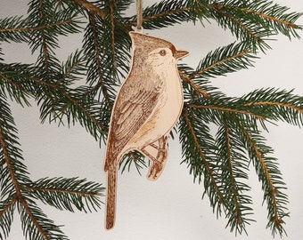 Personalized Christmas Ornament, Bird Theme Handmade Wood Ornament, Personalized Ornaments, Tree Ornament, Christmas Gift, Keepsake Ornament