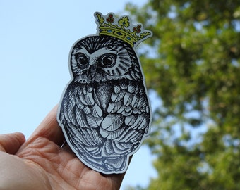 Cute Owl Magnet, Bird Magnet, Fridge Magnet, Humor, Gift, Funny, Owl Queen