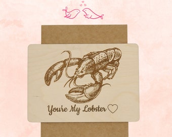 Personalized You're My Lobster Card, Romantic Card, Birthday Card, Anniversary Card, Thinking of You Card, Valentine's Day, Crush On You