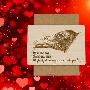 Personalized Turkey Vulture Card, Anniversary, Thinking of You, Romantic Card,  Just Because, Valentine's Day Card, Wednesday Addams