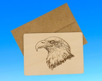 Personalized Bald Eagle Card, Birthday Card, Thinking of You, Custom Greeting Card, Blank Card, Encouragement Card, American Bald Eagle