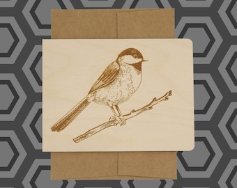 Personalized Black-capped Chickadee Card, Personalized Gift, Birthday Card, Greeting Card, Postcard, Valentine's Day Card, Holiday Card