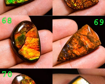 Natural Ammolite Gemstone | Mix Shape Cabochon Ammolite | Ammolite Stone | Loose Ammolite Gemstone | Jewelry Making | Gemstone For Pendant |